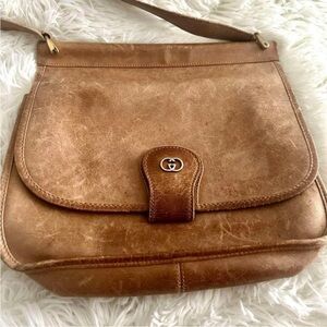 Gucci Tan Leather Shoulder Bag